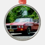 Red Firebird Convertible Christmas Ornaments