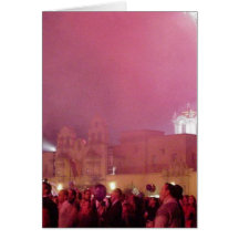Red Fireworks In Balboa Park Greeting Cards