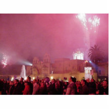 Red Fireworks In Balboa Park Photo Cut Out
