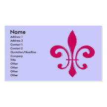 Red Fleur De Lis Business Card Template
