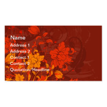Red Floral Arrangements Business Cards
