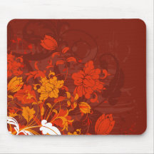 Red Floral Arrangements Mousepads