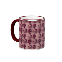 Red Floral Coffee Mug