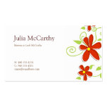 Red Flower Calling Cards / Business Cards