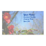 Red Flowers Against a Blue Sky Business Cards