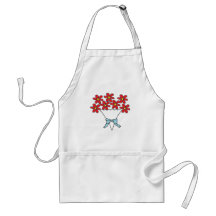 Red Flowers Aprons