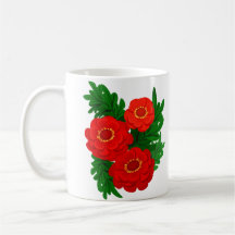 Red Flowers Mug