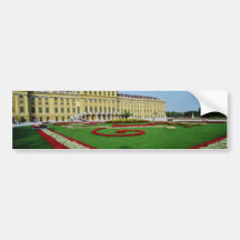 Red Formal gardens at entrance to Schonbrunn Palac Bumper Sticker