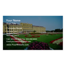 Red Formal gardens at entrance to Schonbrunn Palac Business Card Templates