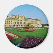 Red Formal gardens at entrance to Schonbrunn Palac Magnet