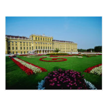 Red Formal gardens at entrance to Schonbrunn Palac Postcards