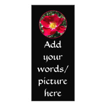 Red / Fuchsia rose Full Colour Rack Card