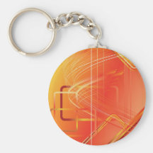 Red Futuristic Backdrop Key Chains
