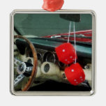 Red Fuzzy Dice In Convertible Christmas Ornament