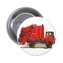 Red Garbage Truck Pins