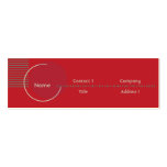 Red Geometric - Skinny Business Card