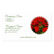 Red Geranium Business Cards
