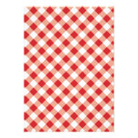 Red Gingham Invitation