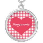 Red Gingham Love Custom Jewelry