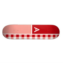 Red Gingham Skate Decks