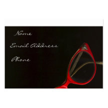Red Glasses by Leslie Harlow - Customised Business Card Template