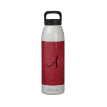 Red glitter drinking bottle