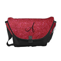 Red glitter messenger bag