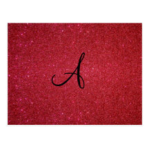 Red glitter post card