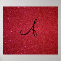 Red glitter posters