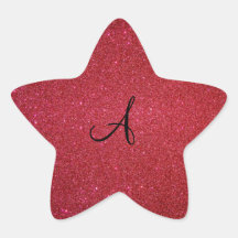 Red glitter star sticker
