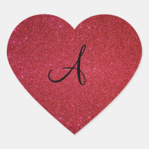 Red glitter sticker