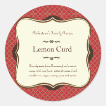 Red & Gold Holiday Label Sticker