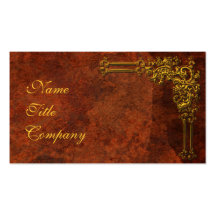 Red-Gold Ornamental Business Card