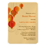 Red, Gold Shimmer Asian Theme Bridal Shower Invite