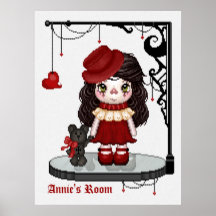 Red Gothic Love Doll Poster (from $10.45)