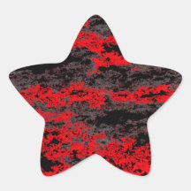 Red Grunge Clouds Stickers