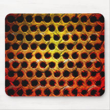 Red Grunge Metal Grid Mousepads