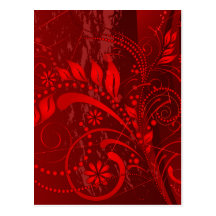 red grunge post card