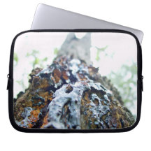 Red gum bark closeup laptop sleeves