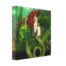 Red Haired Mermaid Canvas Print