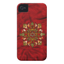 Red Hanukkah Mandela iPhone 4 Case-Mate Cases