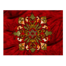 Red Hanukkah Mandela Post Cards