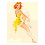 Red Head Pinup Post Cards