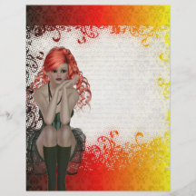 Red headed goth girl flyer