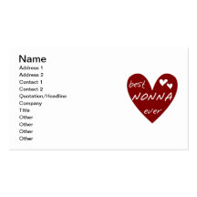 Red Heart Best Nonna Ever T-shirts gifts Business Card