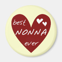 Red Heart Best Nonna Ever T-shirts gifts Magnets