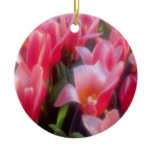 Red Heart delight tulips flowers Christmas Ornament