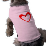 Red Heart Dog Sweater Doggie Tee Shirt