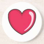Red Heart Drink Coaster