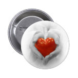 Red Heart in Hands, I Love You Shape Pins